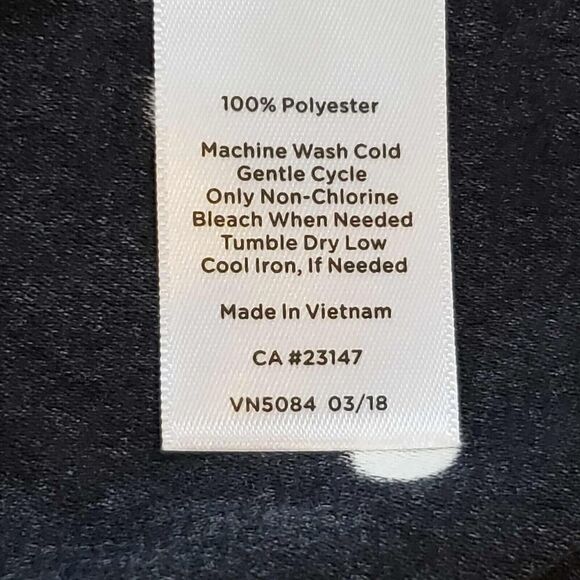 Talbots Tunic Top Plus Size 2X Womens Popover Blouse Polka Dot Stretch Black - Picture 6 of 8